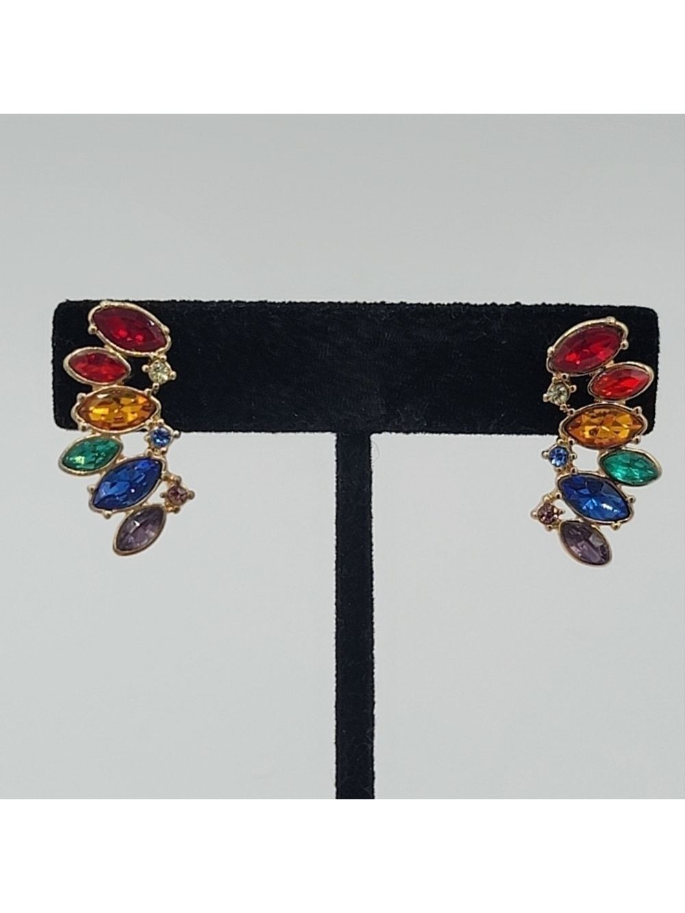 Multicolor Rainbow Crystal Earrings #2121